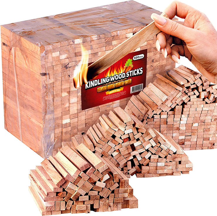 Kindling Wood Oak Sticks 500pc - Firestarter Sticks from Kiln